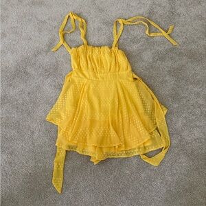 Yellow Tie Romper (Brand Unknown)